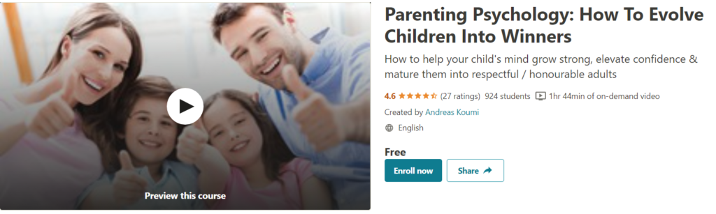 Udemy Parenting Course