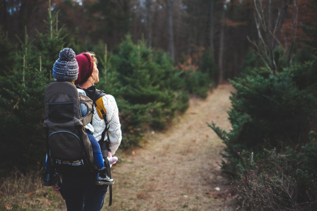 Walks are great to incorporate in your mommy and me workouts. 