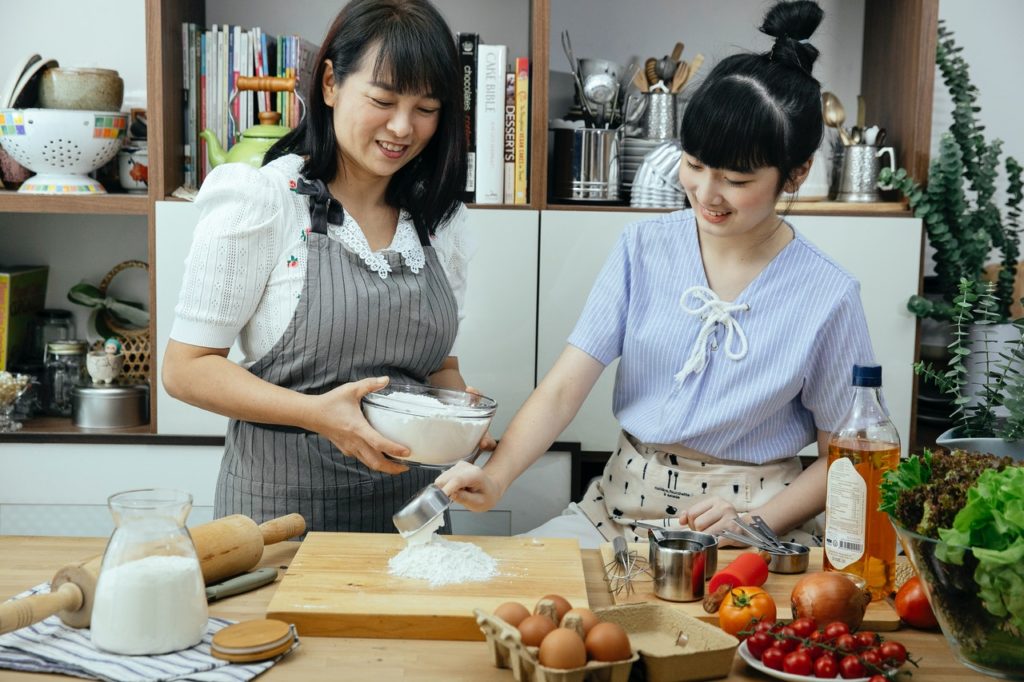 Cooking can be a great bonding activity. 